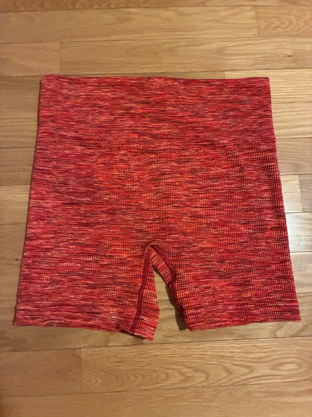Colsie Women’s Red-Orange Space-Dye Bike Shorts